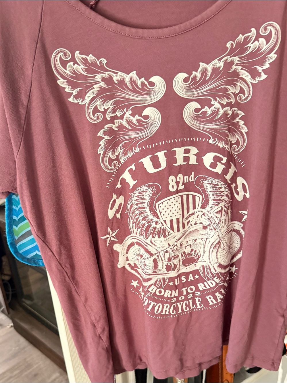 Graphic Long Sleeve Shirt - Dusty Rose